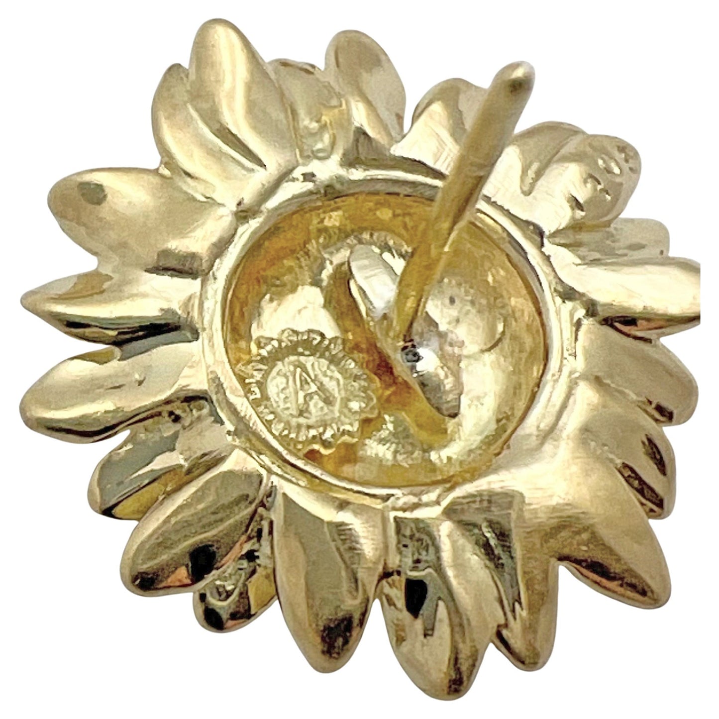 Asprey - 18k Yellow Gold Sunflower Stud Earrings