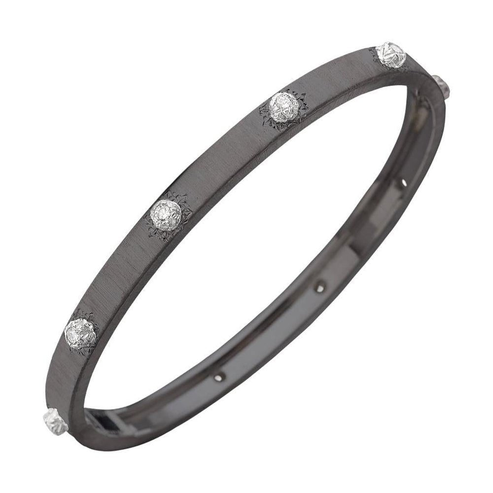 Buccellati - 18k Black Gold Diamond Macri Bangle