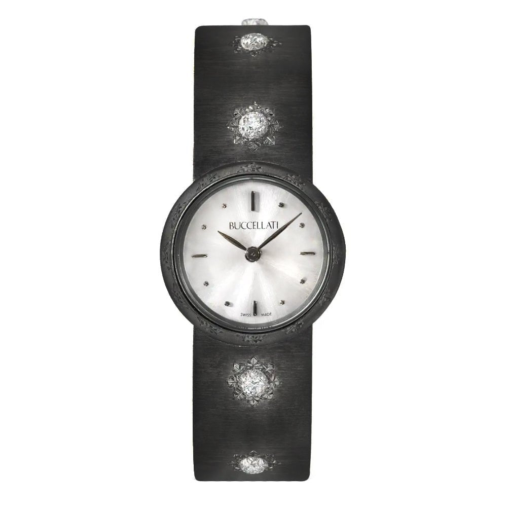 Buccellati - 18k Blackened Gold Diamond Macri Bracelet Watch