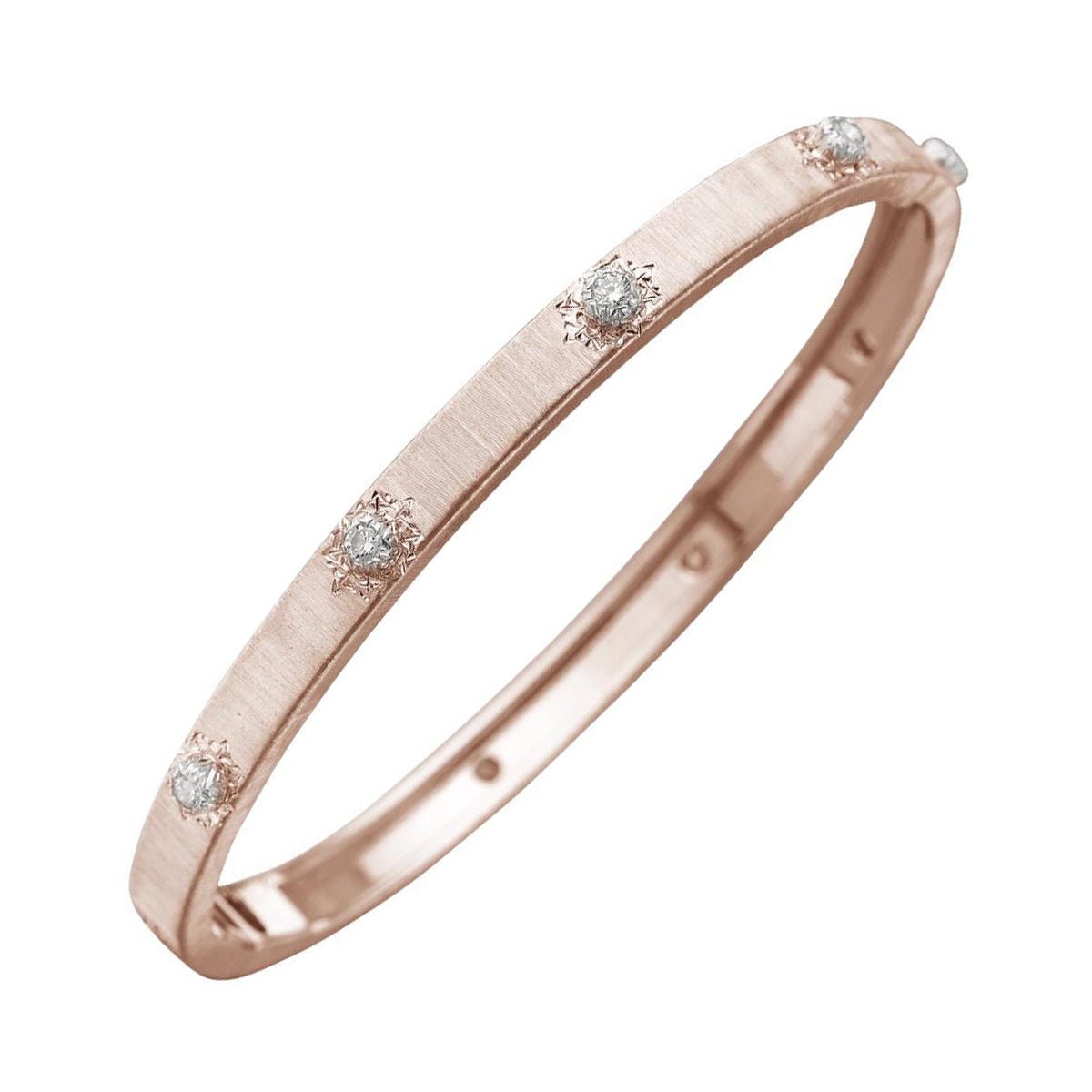 Buccellati - 18k Rose Gold Diamond Macri Bangle