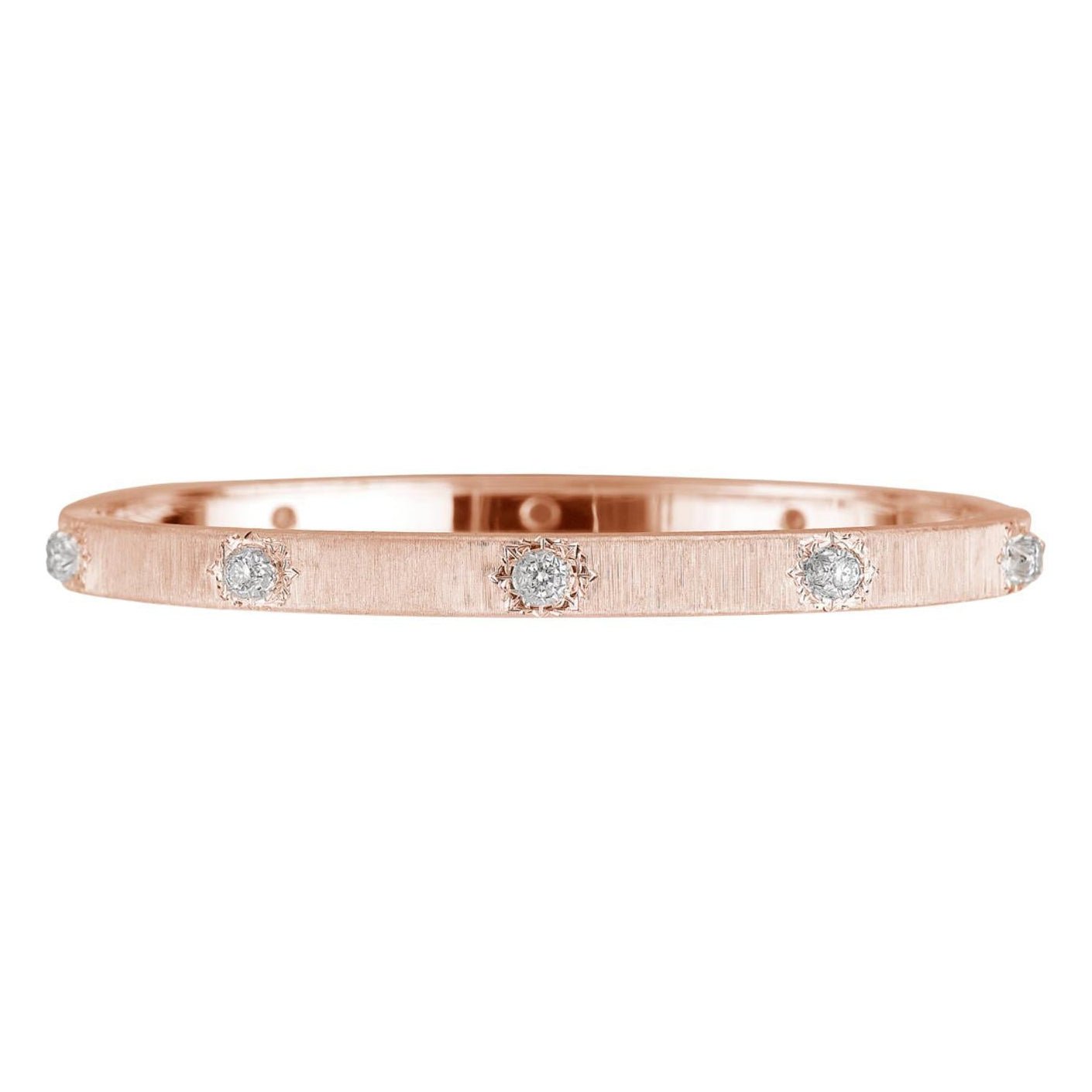 Buccellati - 18k Rose Gold Diamond Macri Bangle