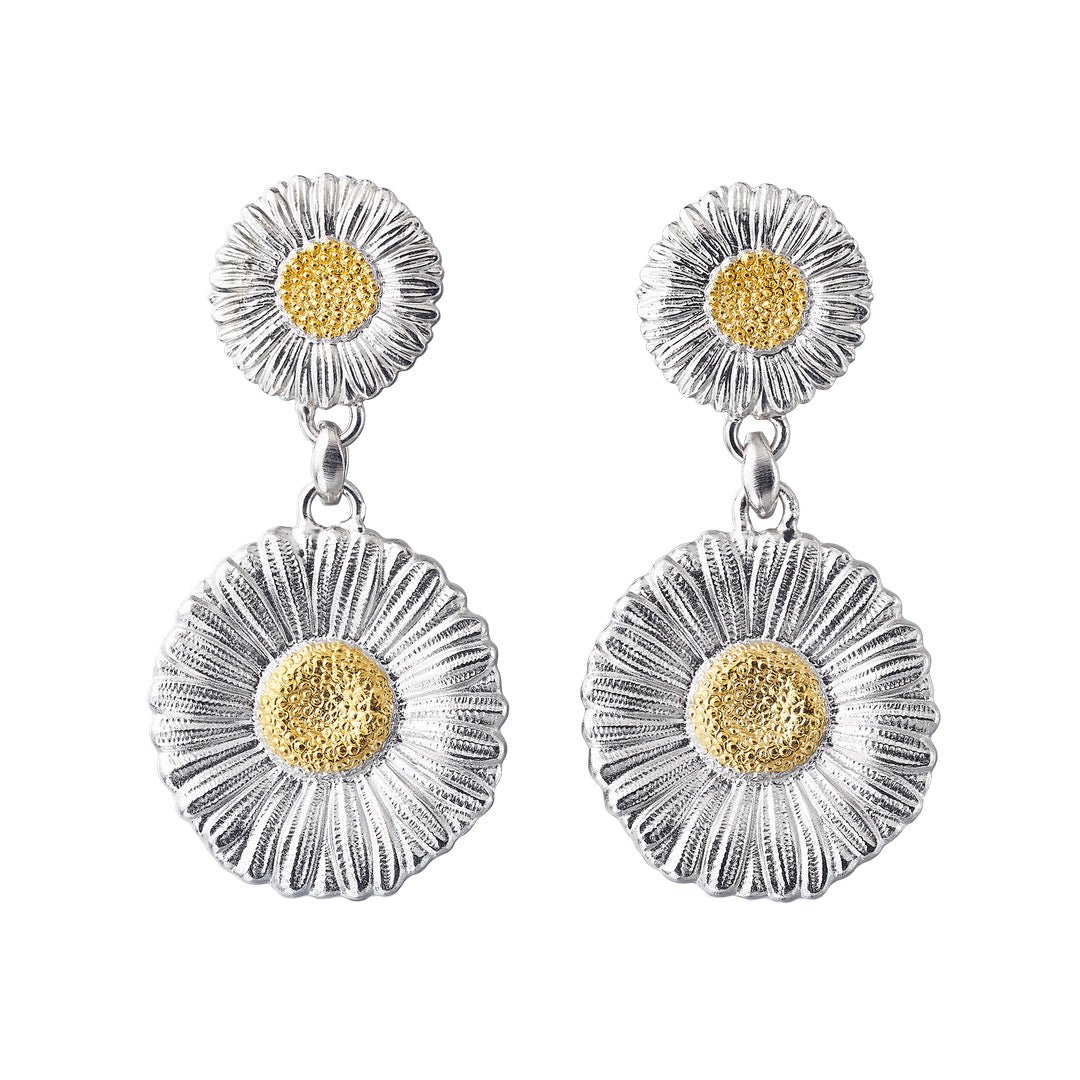 Buccellati - Silver Vermeil Daisy Drop Earrings