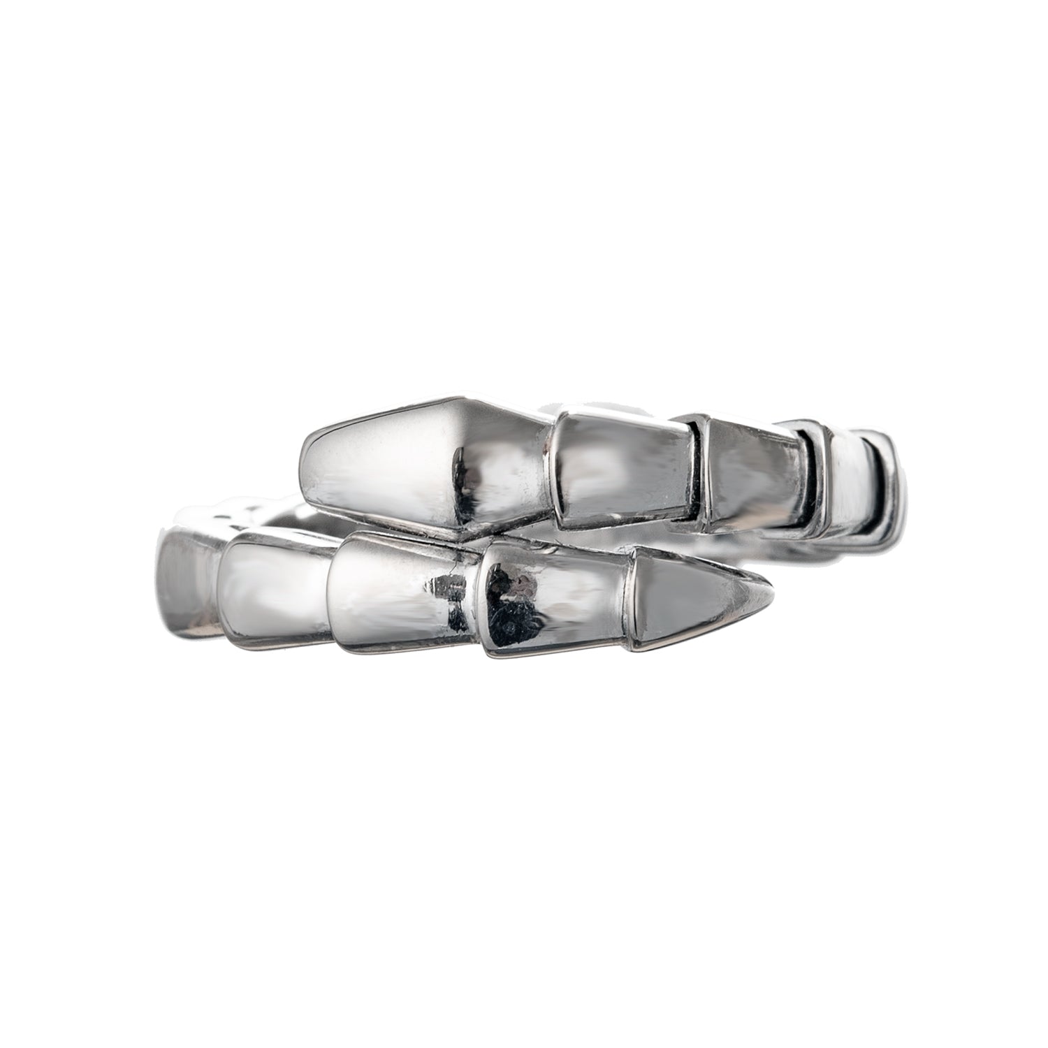 Bvlgari - 18k White Gold Serpenti Viper Ring