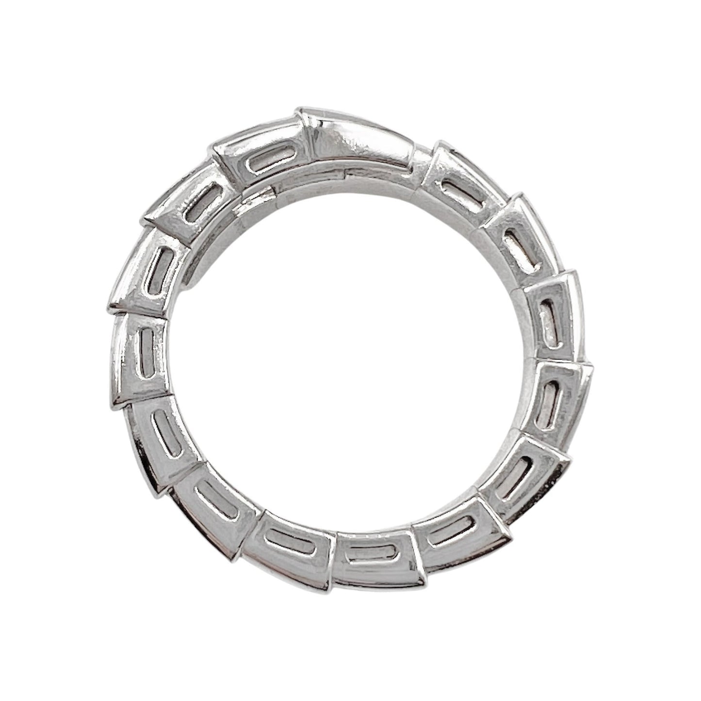 Bvlgari - 18k White Gold Serpenti Viper Ring