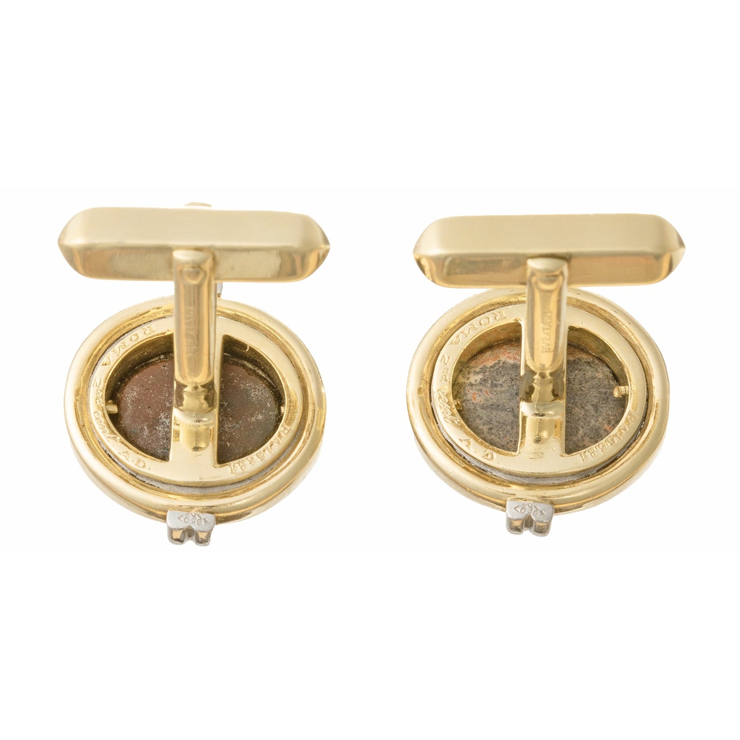 Bvlgari - 18k Yellow Gold Ancient Coin Cufflinks