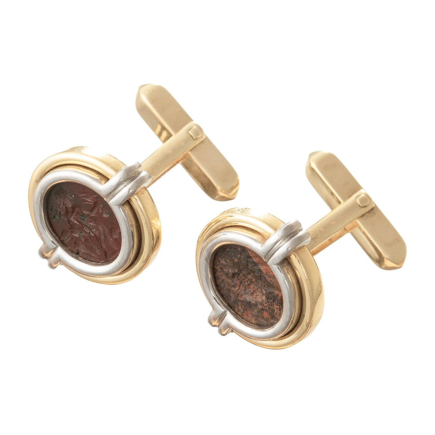 Bvlgari - 18k Yellow Gold Ancient Coin Cufflinks