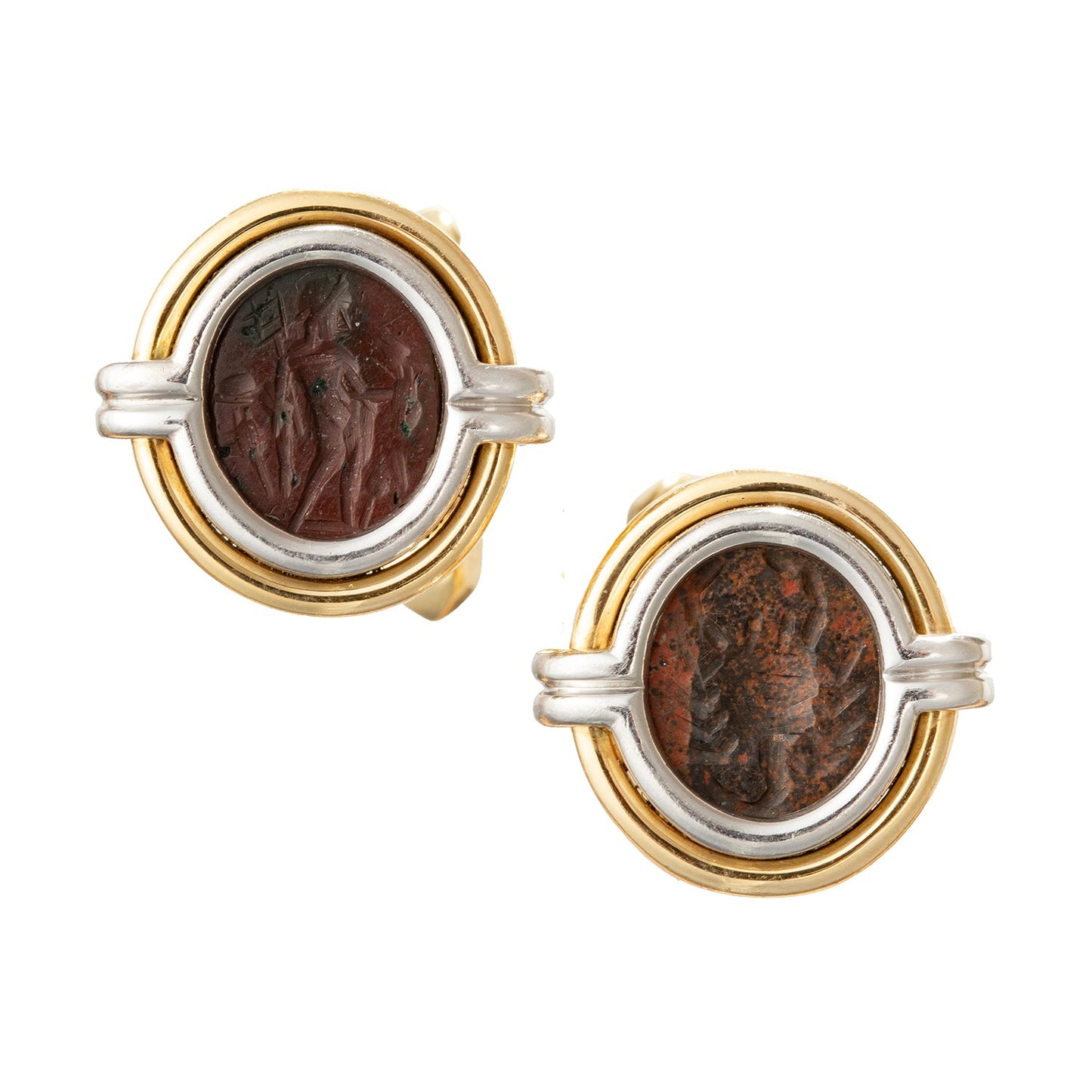 Bvlgari - 18k Yellow Gold Ancient Coin Cufflinks
