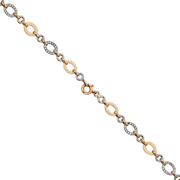 Bvlgari - 18k Yellow & White Gold Diamond Long Chain Necklace