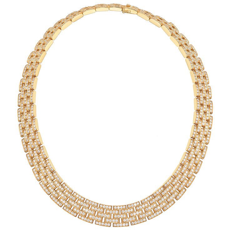 Cartier - 18k Yellow Gold Diamond Maillon Panthère Necklace