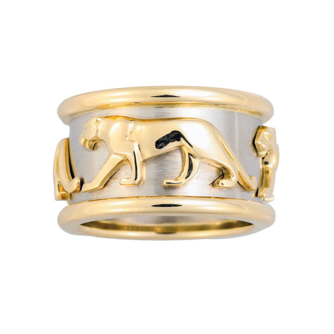 Cartier - 18k Yellow & White Gold Panther "Mahango" Ring