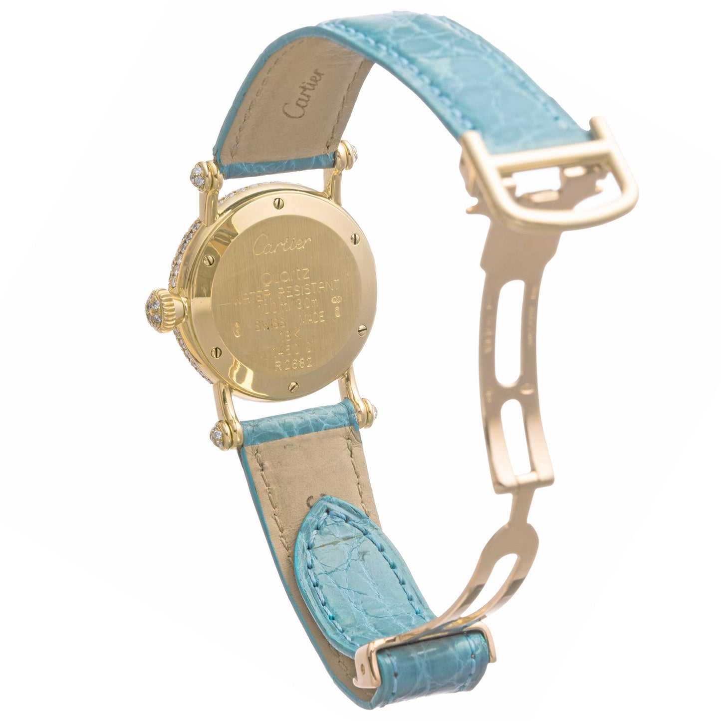 Cartier - Diabolo 27mm Yellow Gold Diamond Wristwatch