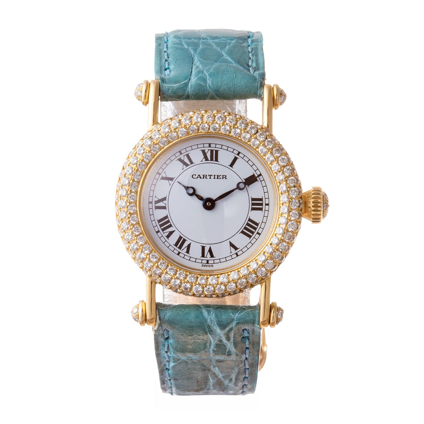 Cartier - Diabolo 27mm Yellow Gold Diamond Wristwatch