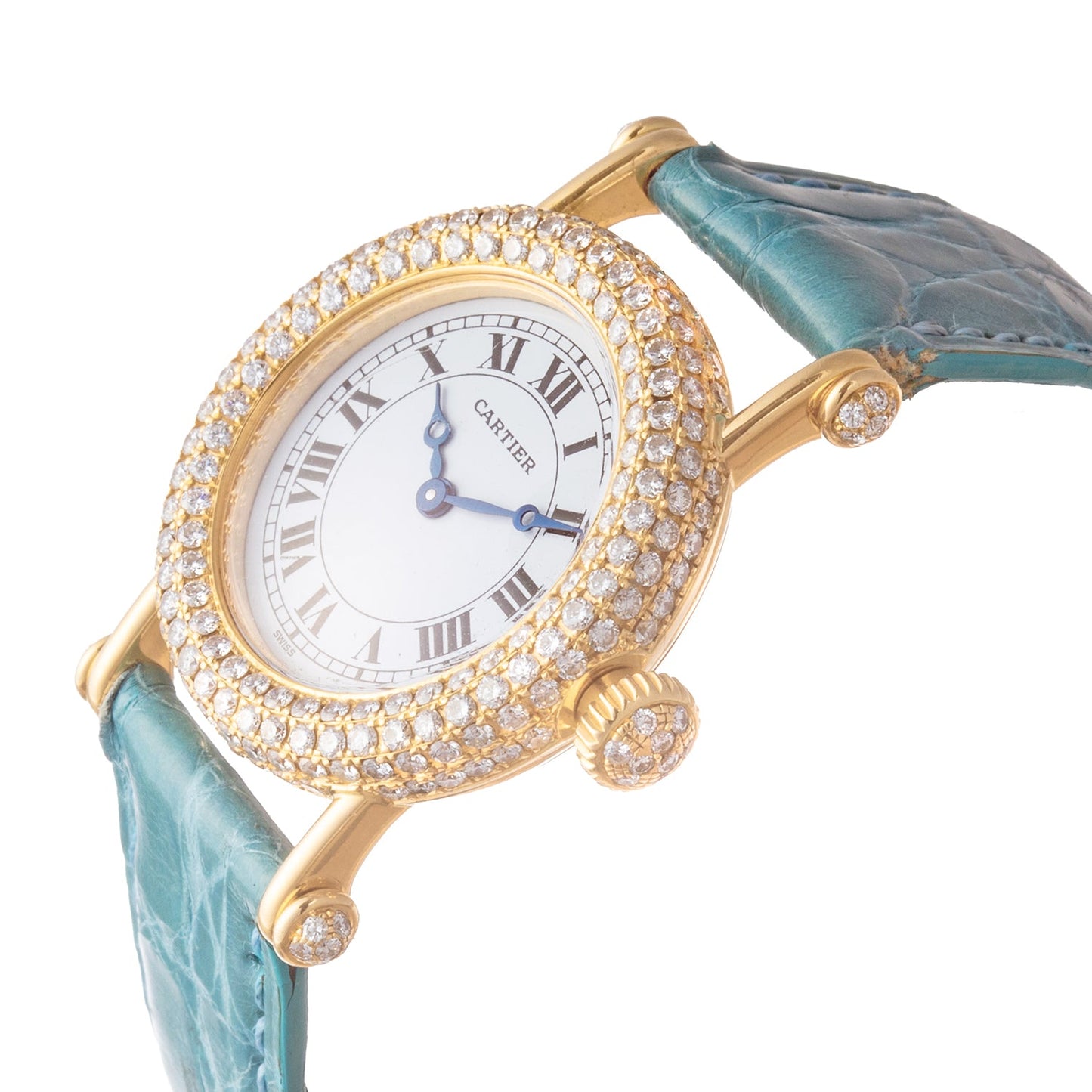 Cartier - Diabolo 27mm Yellow Gold Diamond Wristwatch