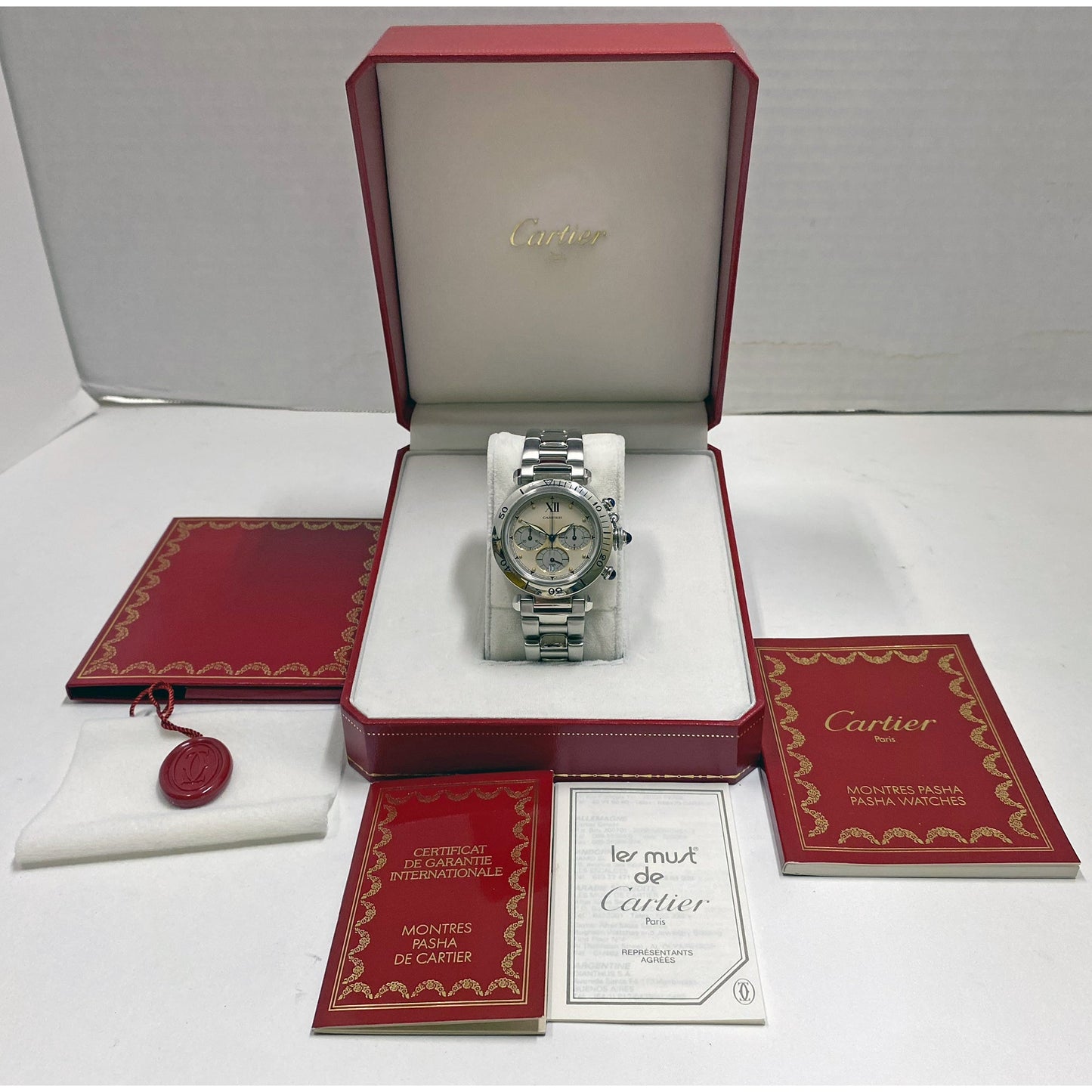 Cartier - Pasha Chronograph 38mm Steel (W3100443)