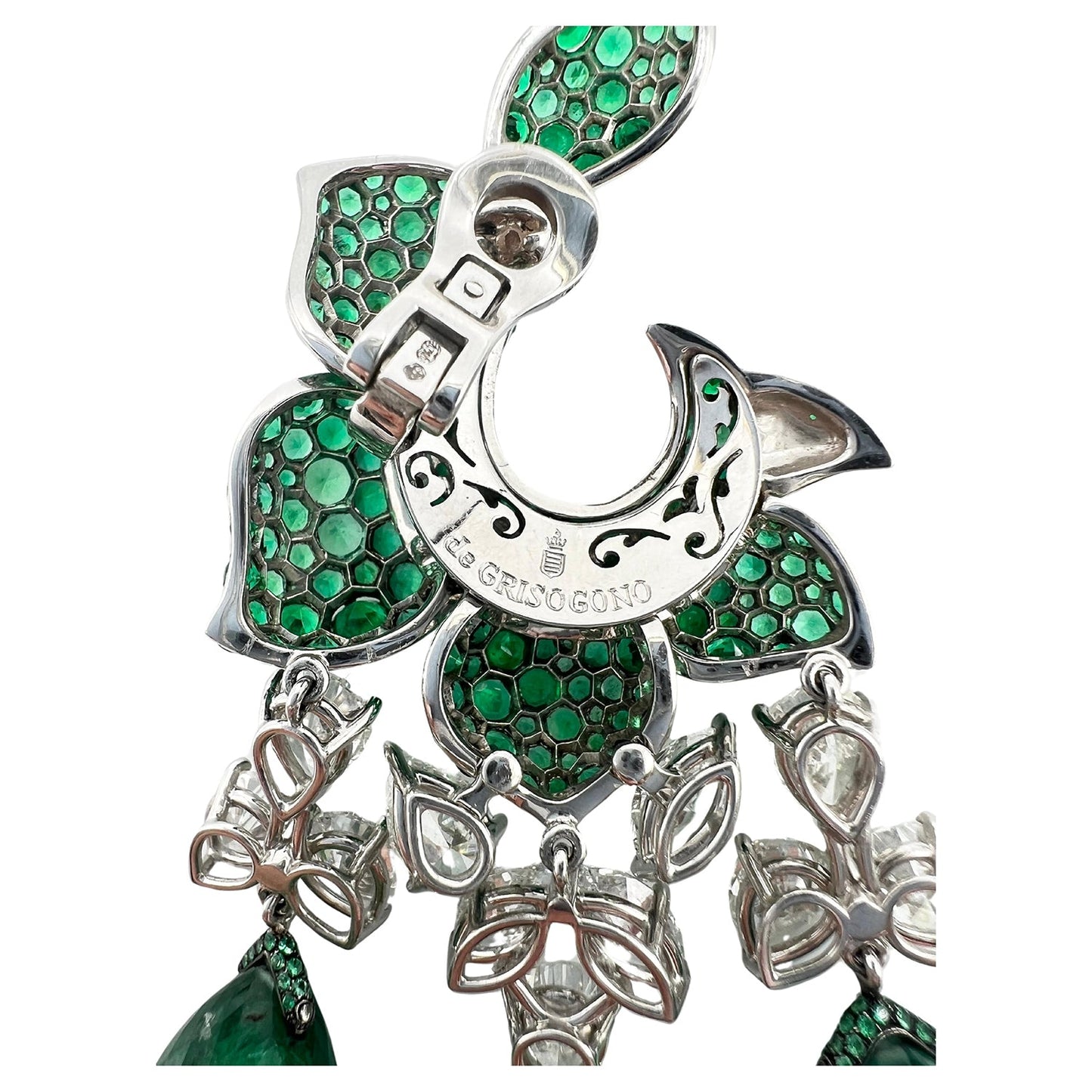 De Grisogono - Emerald Diamond Chandelier Earrings