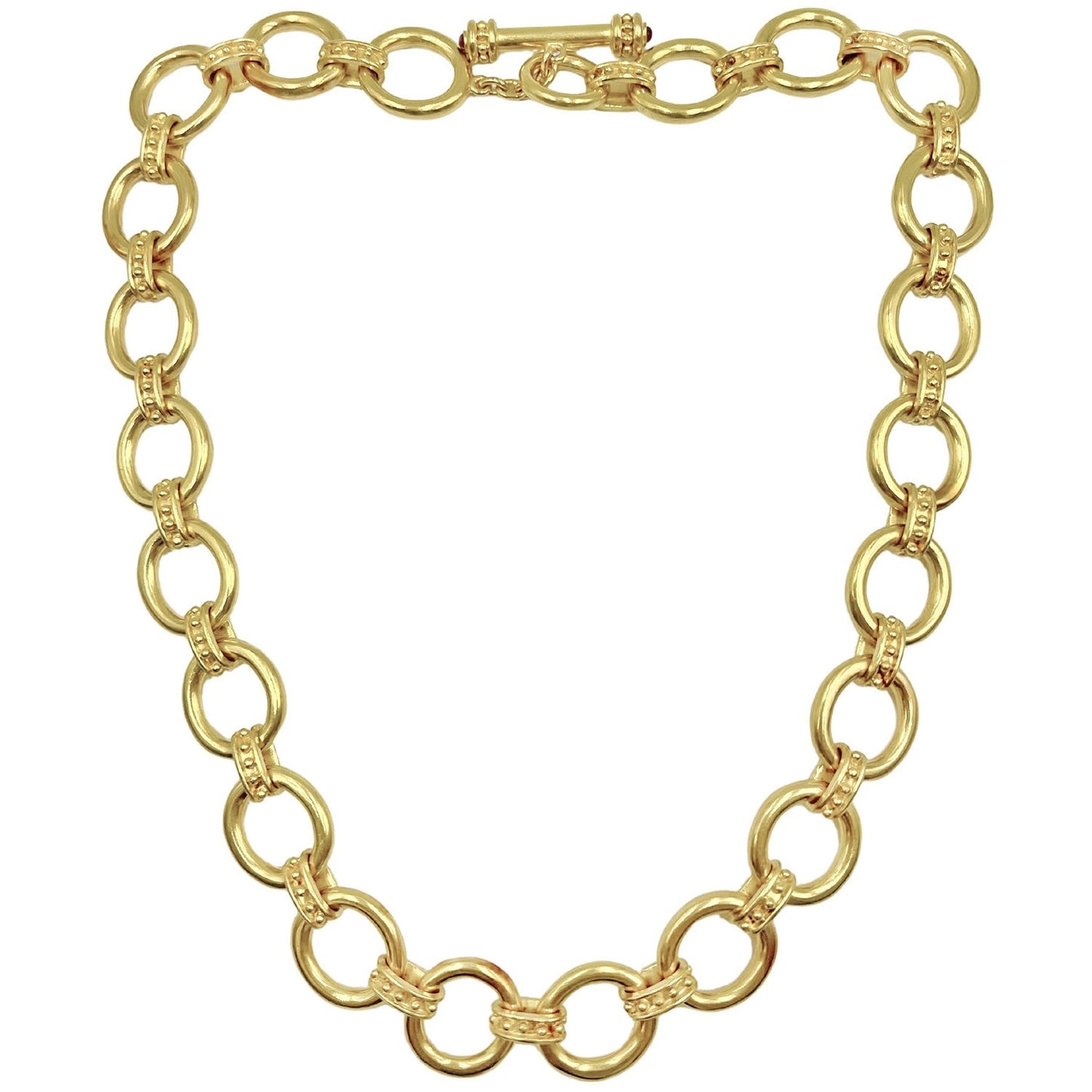 Elizabeth Locke - 19k Yellow Gold Elba Link Necklace
