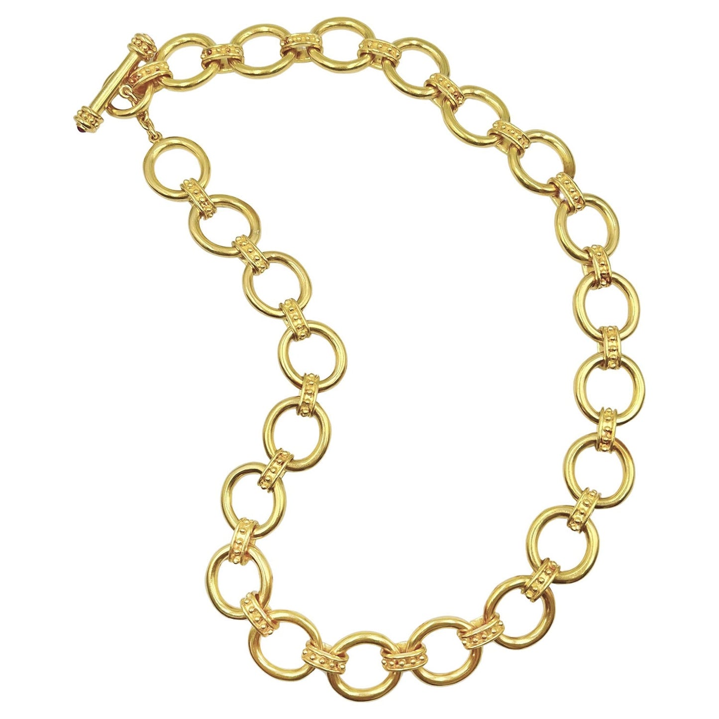 Elizabeth Locke - 19k Yellow Gold Elba Link Necklace