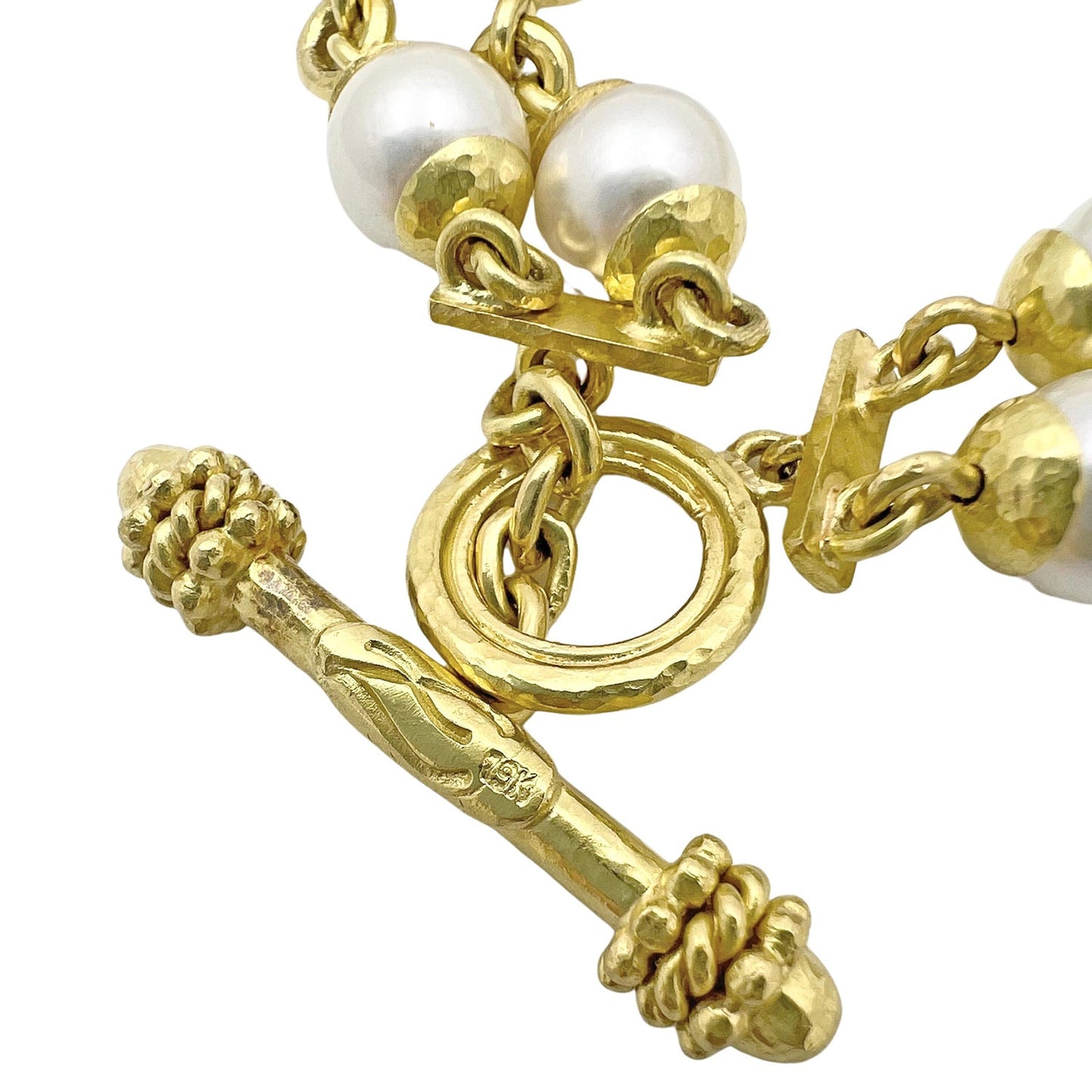 Elizabeth Locke - Moth & Butterfly Intaglio Double Pearl Necklace