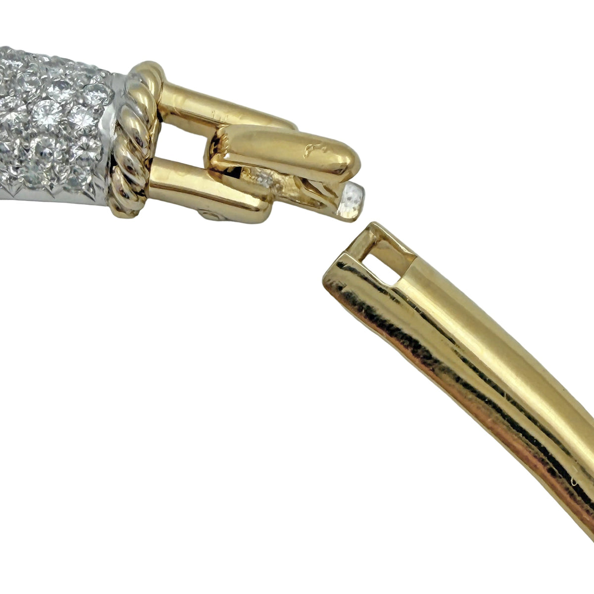 Estate Collection - 18k Yellow & White Gold Pavé Diamond Collar Necklace