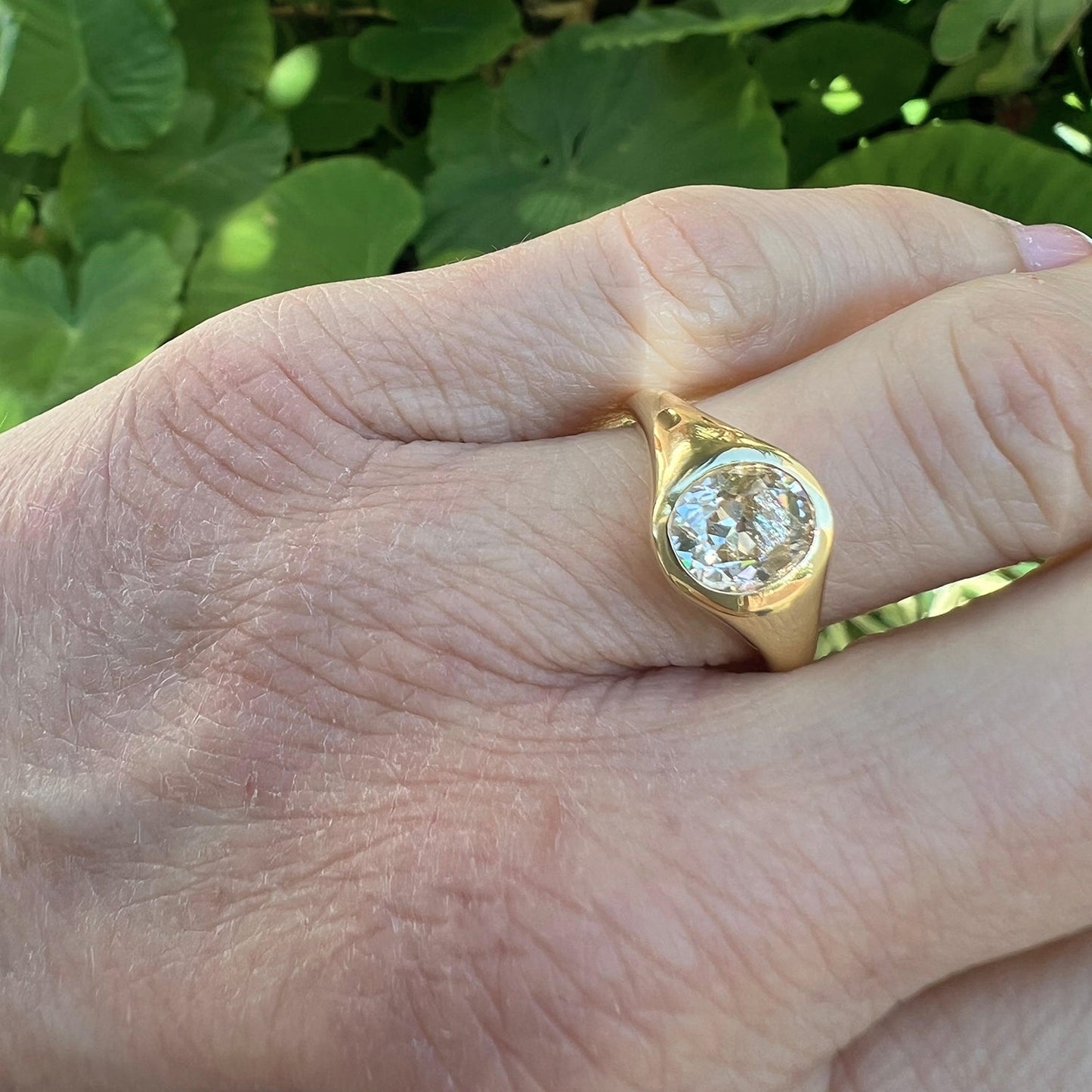 Estate Collection - 1.95ct Old Mine - Cut Diamond Gypsy Ring