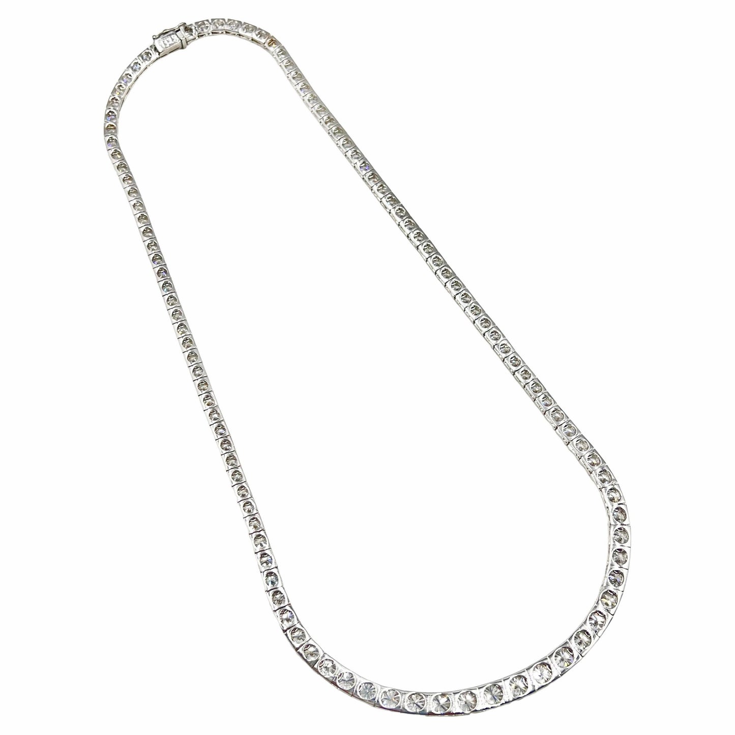 Estate Collection - 9.33ct Round Brilliant Diamond Riviera Necklace