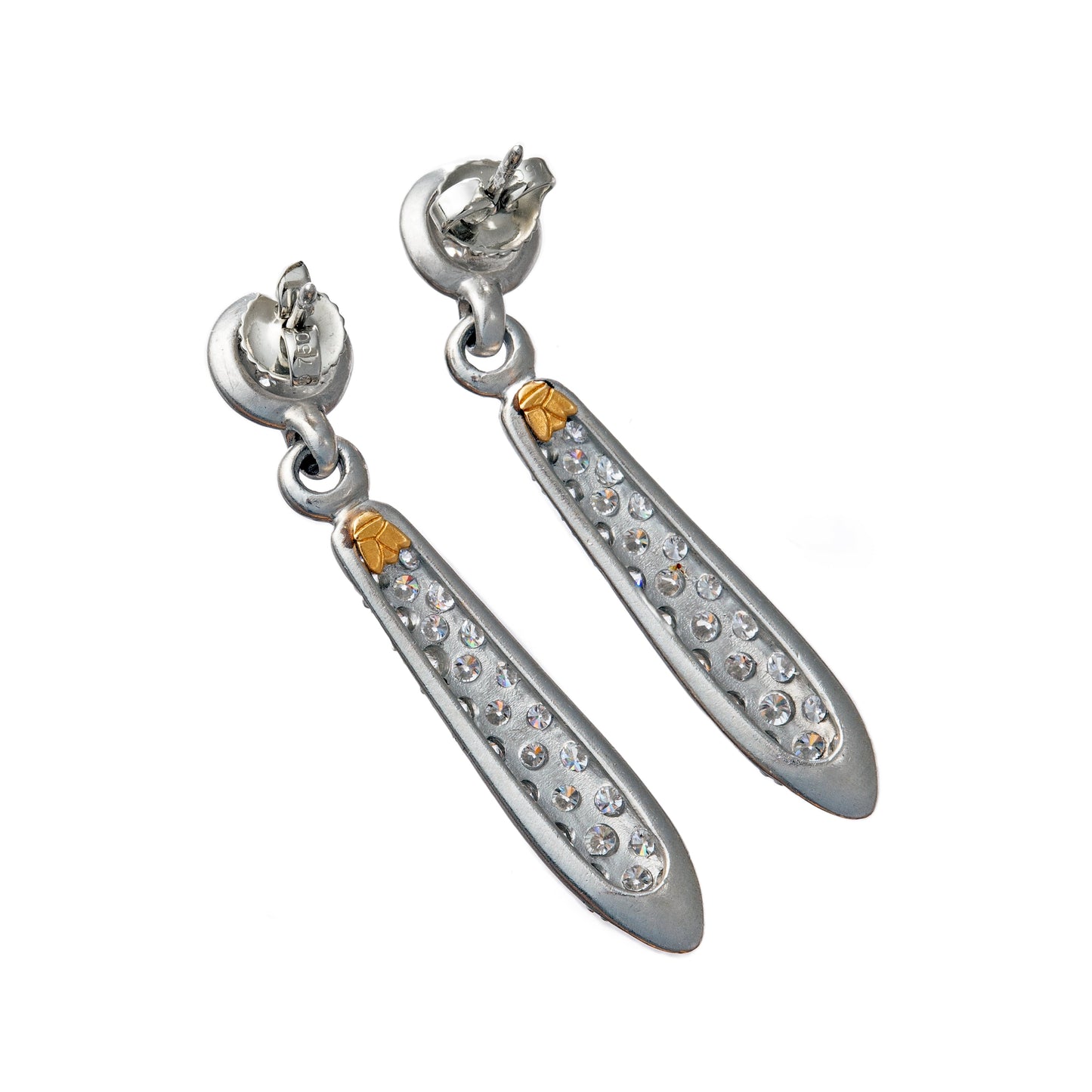 Estate Collection - Platinum Diamond Drop Earrings
