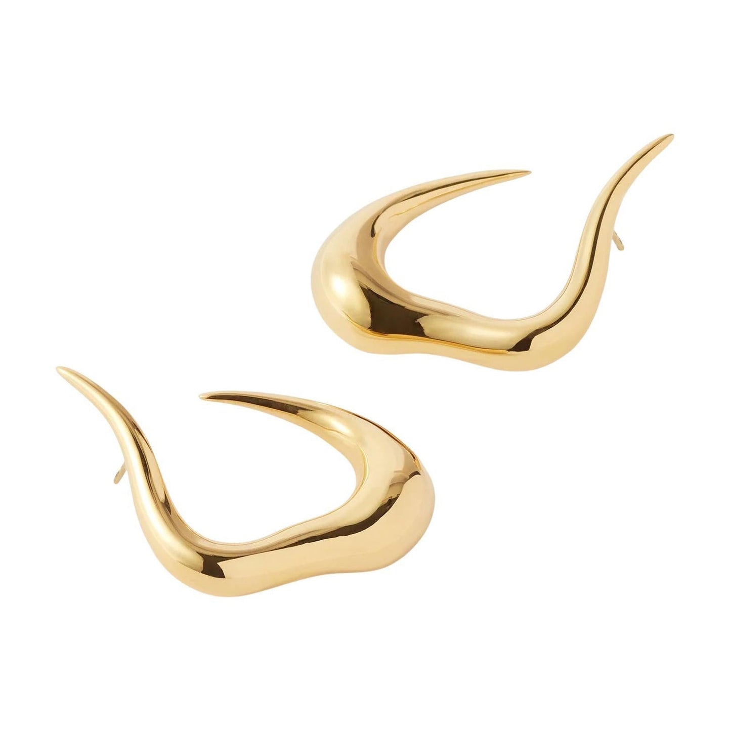 Fernando Jorge - 18k Yellow Gold Bold Stream Open Medium Earrings