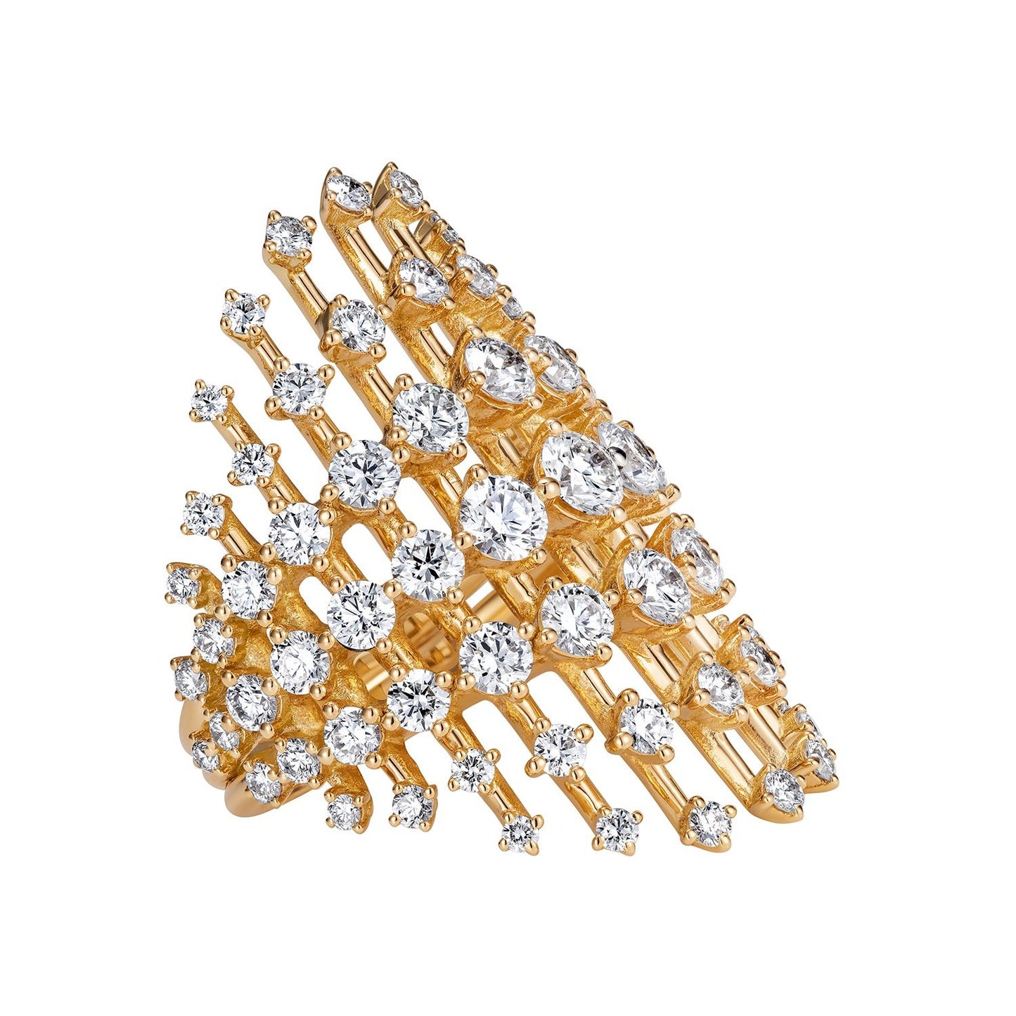 Fernando Jorge - 18k Yellow Gold Diamond Medium Disco Ring