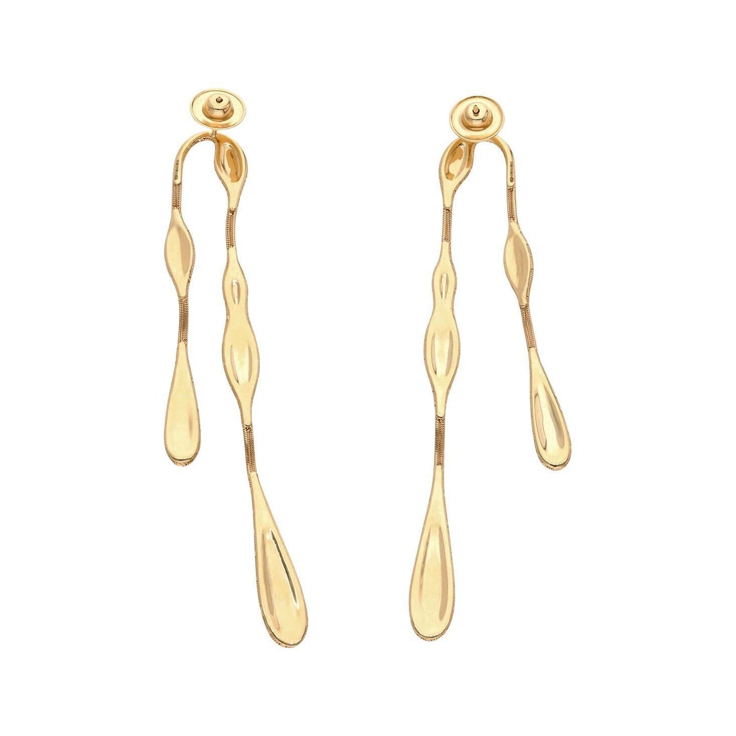 Fernando Jorge - 18k Yellow Gold Fluid Doubled Drop Earrings