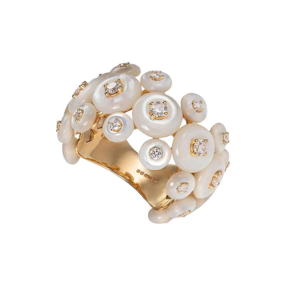Fernando Jorge - Mother - of - Pearl Diamond Surrounding Triple Ring