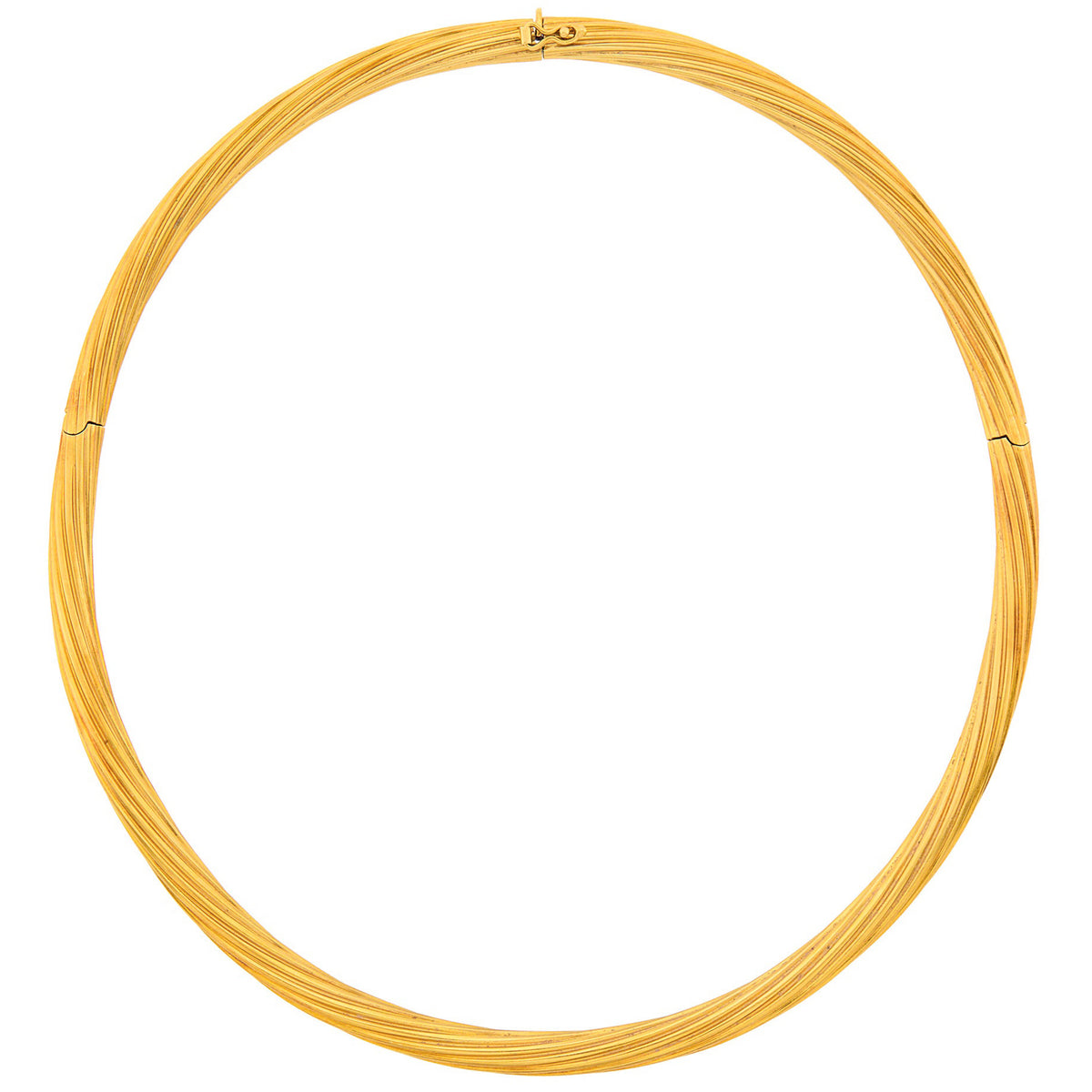 Estate 18k Yellow Gold Twisted Torque Necklace