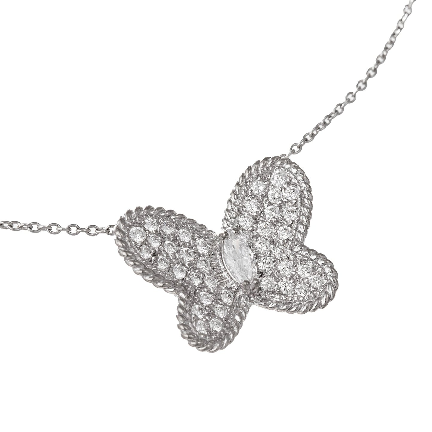 Graff - Pavé Diamond Butterfly Pendant Necklace