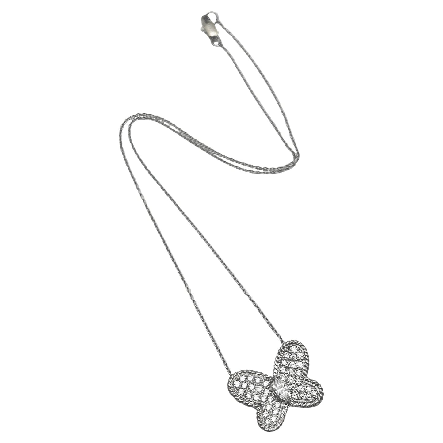 Graff - Pavé Diamond Butterfly Pendant Necklace