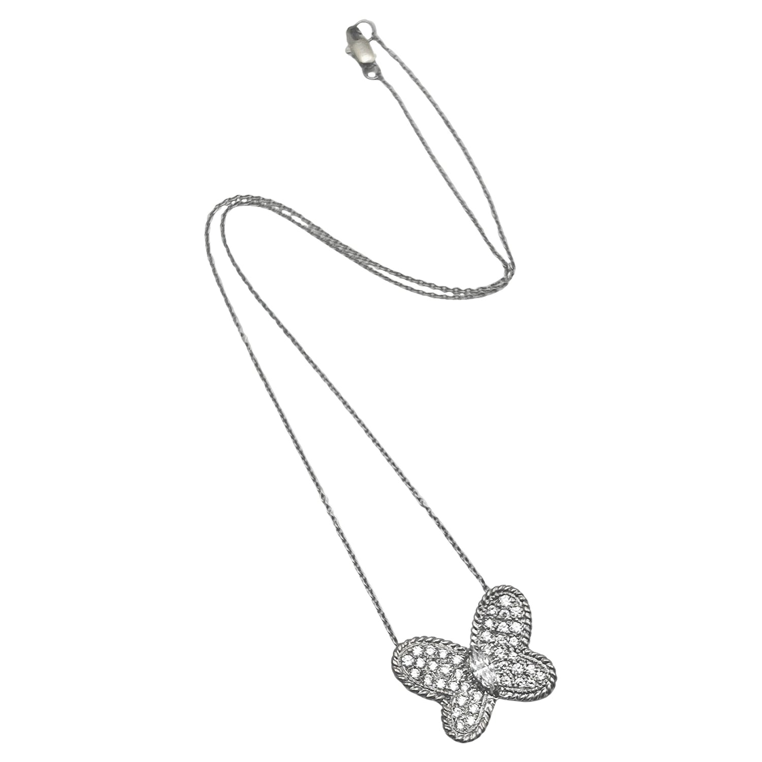 Graff - Pavé Diamond Butterfly Pendant Necklace