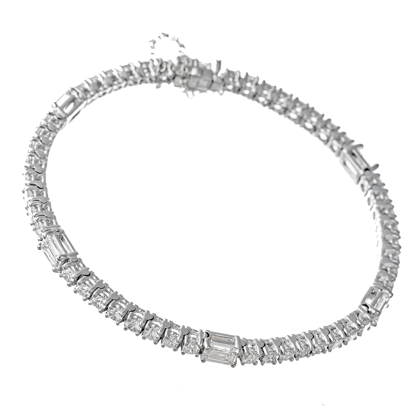 Graff - Round & Emerald - Cut Diamond Line Bracelet