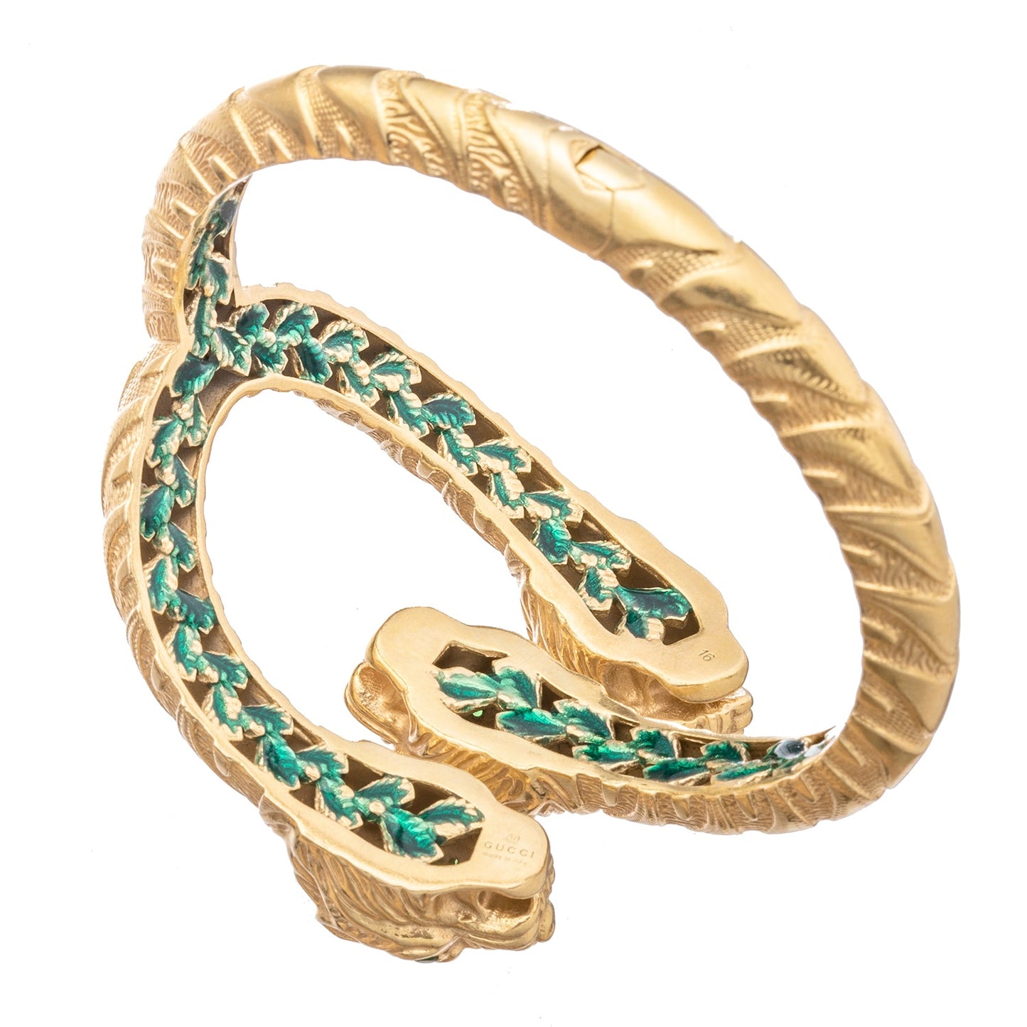Gucci - 18k Yellow Gold Triple Tiger Dionysus Cuff Bracelet