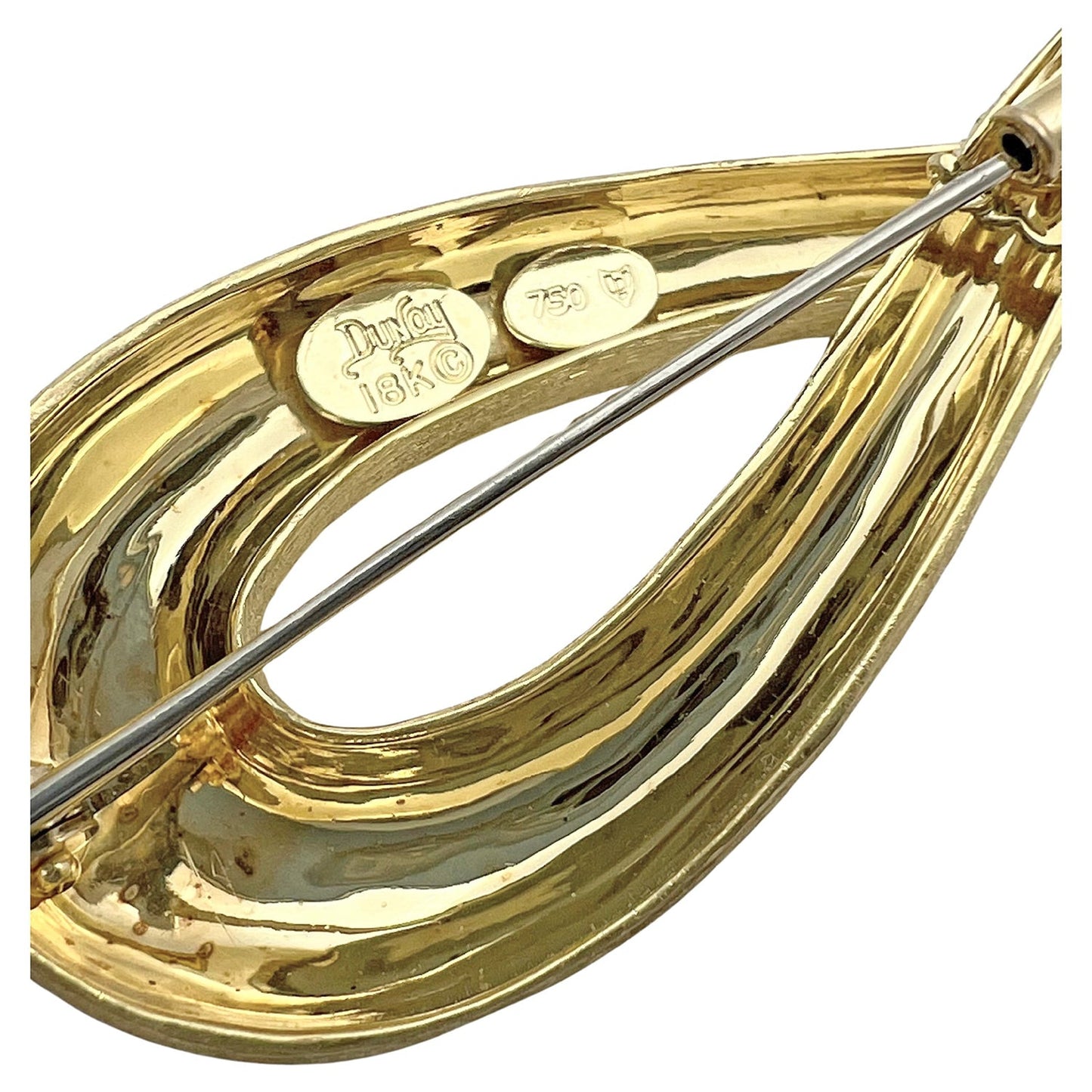Henry Dunay - 18k Yellow Gold Diamond Sabi Ribbon Brooch