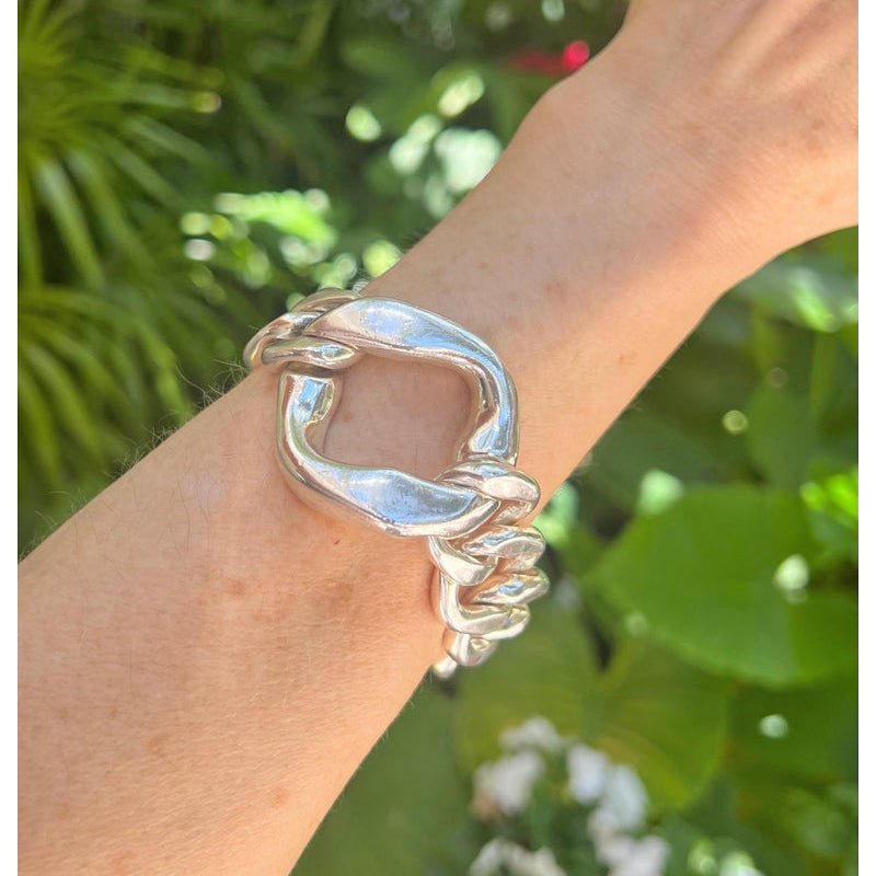 Hermes - Sterling Silver Agora Curb-Link Bracelet