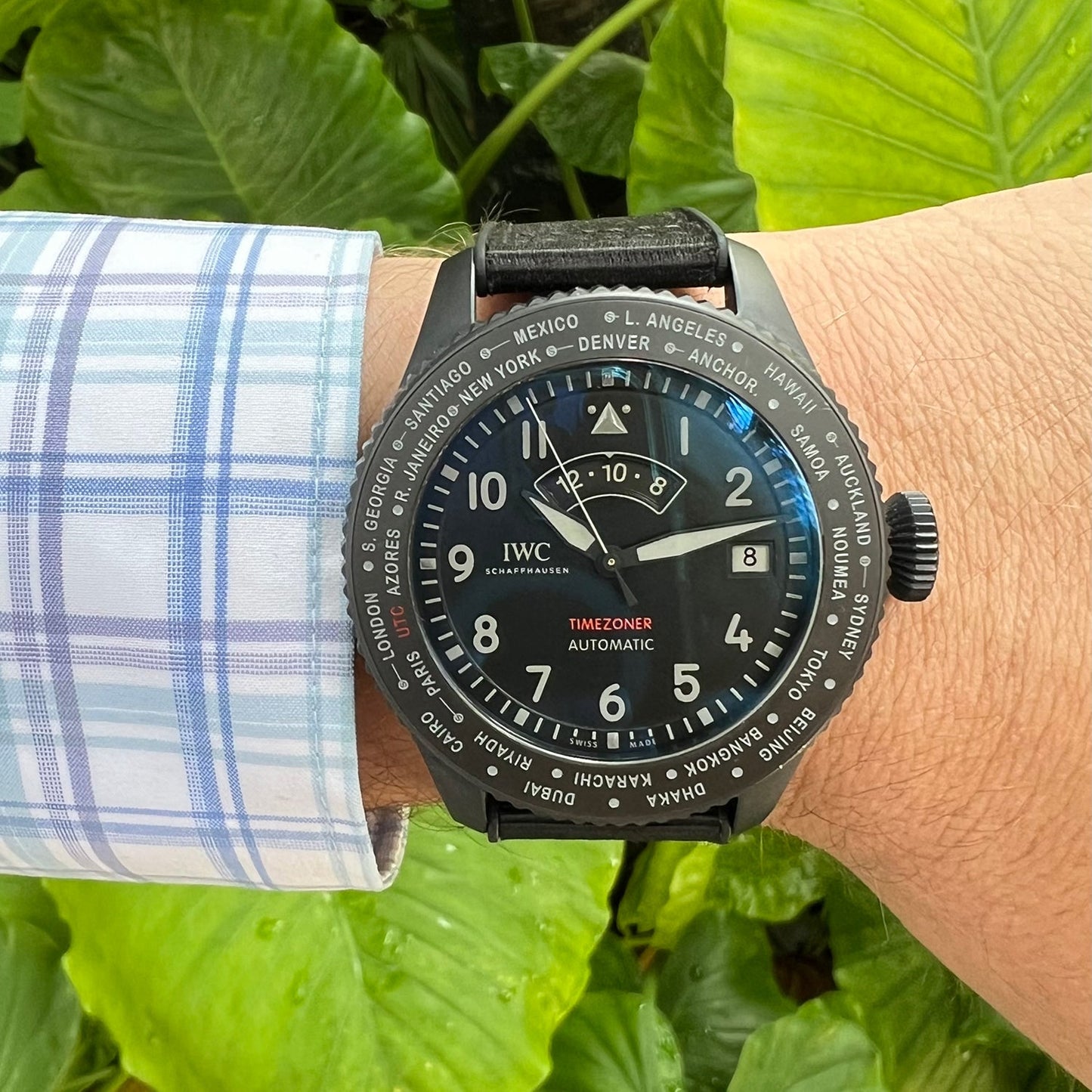 IWC Schaffhausen - Pre - owned Pilot's Watch Timezoner TOP GUN Ceratanium (IW395505)