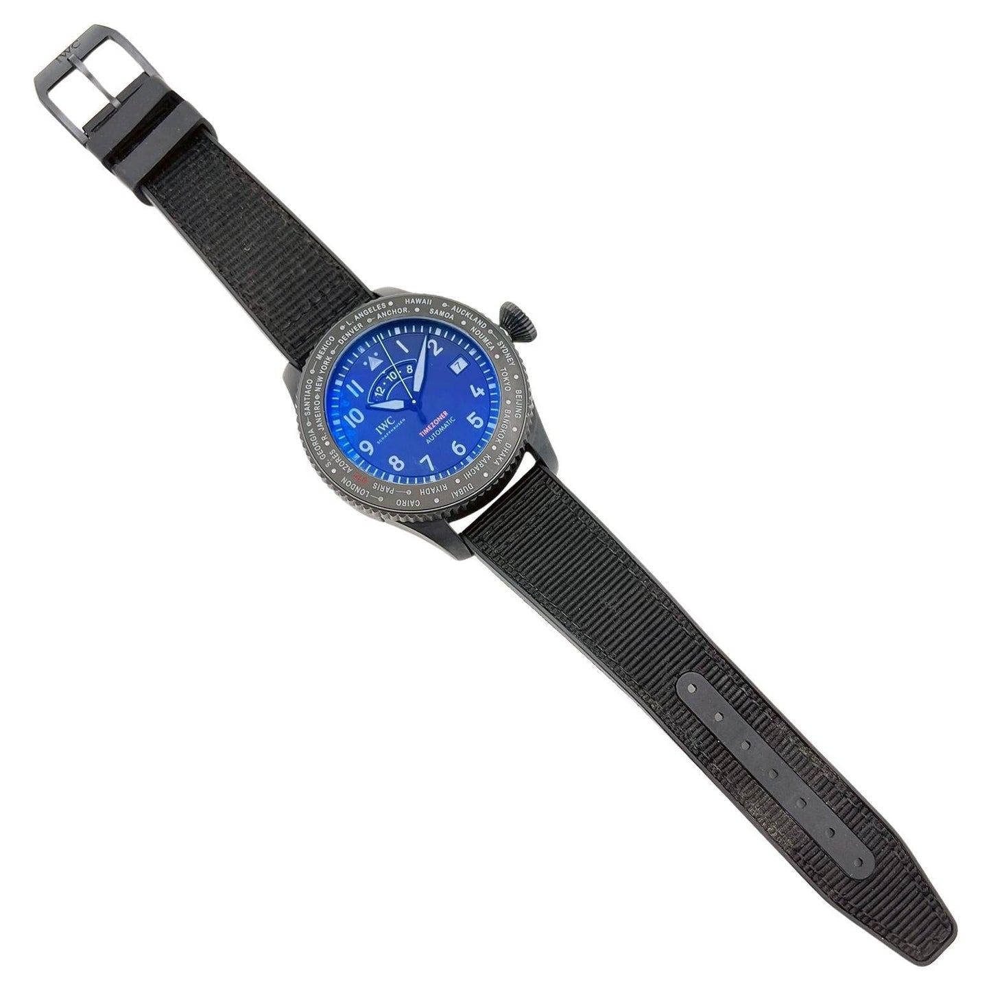 IWC Schaffhausen - Pre - owned Pilot's Watch Timezoner TOP GUN Ceratanium (IW395505)