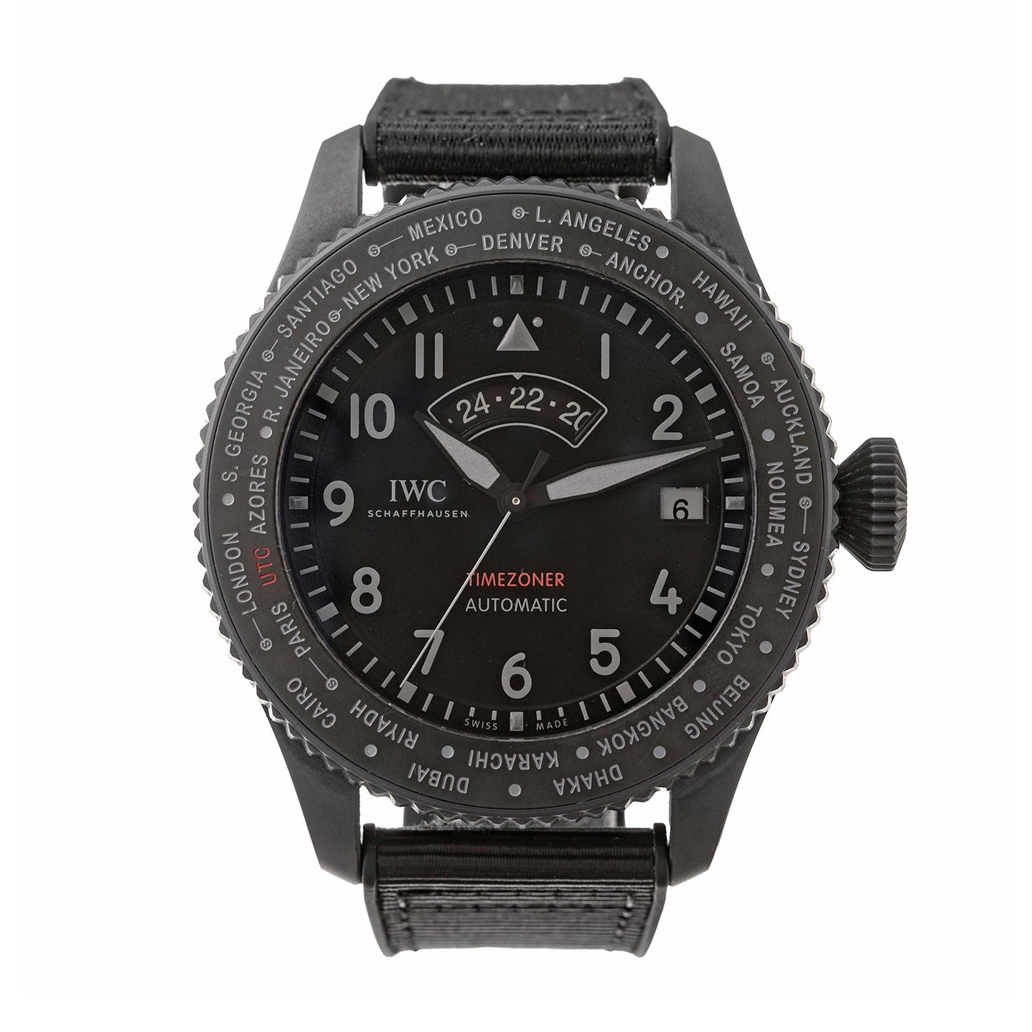 IWC Schaffhausen - Pre - owned Pilot's Watch Timezoner TOP GUN Ceratanium (IW395505)