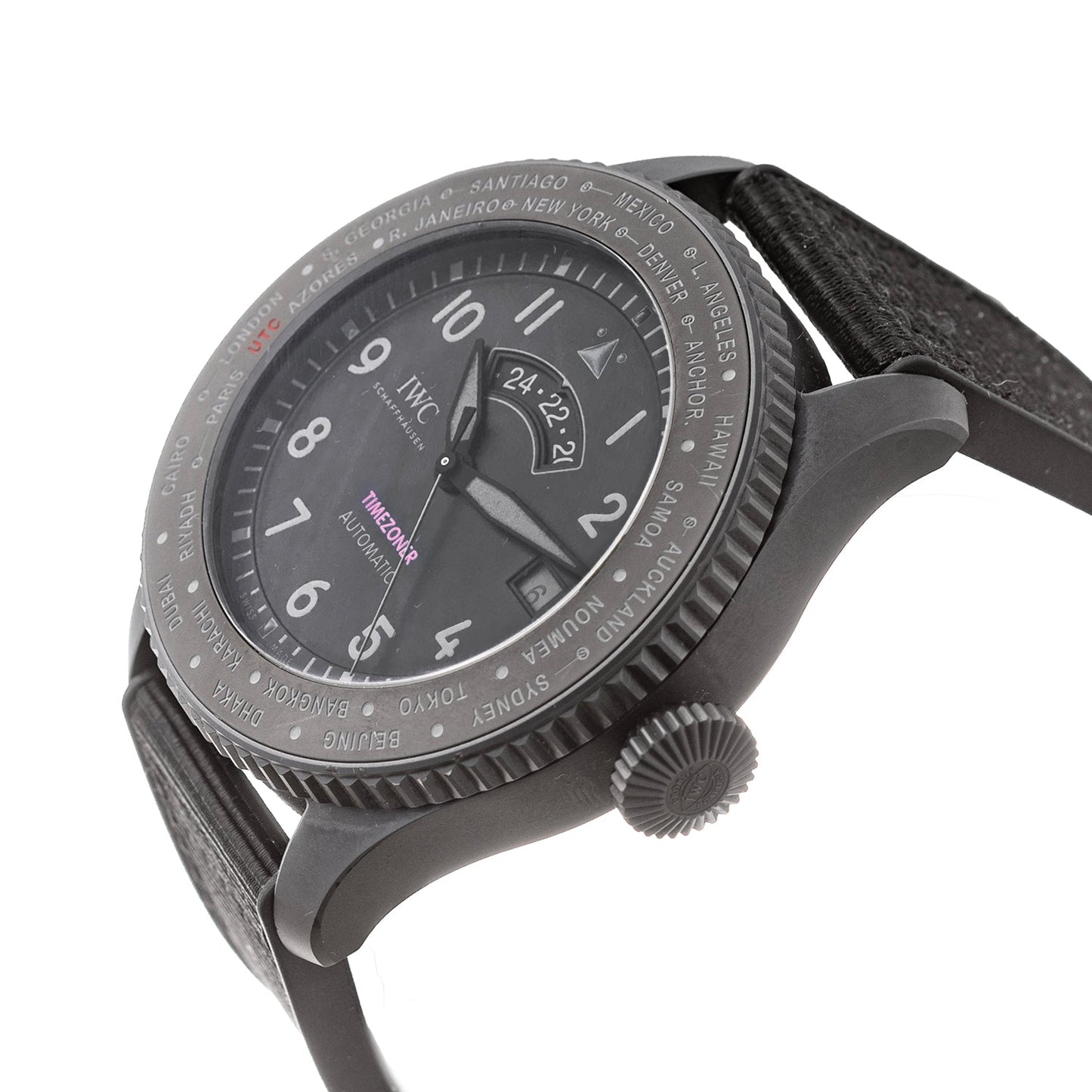 IWC Schaffhausen - Pre - owned Pilot's Watch Timezoner TOP GUN Ceratanium (IW395505)