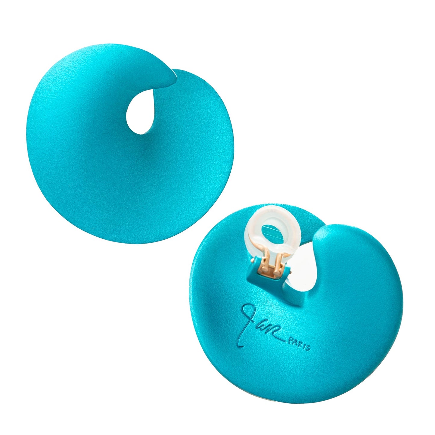 JAR - Blue Valerie Aluminum Clip Earrings
