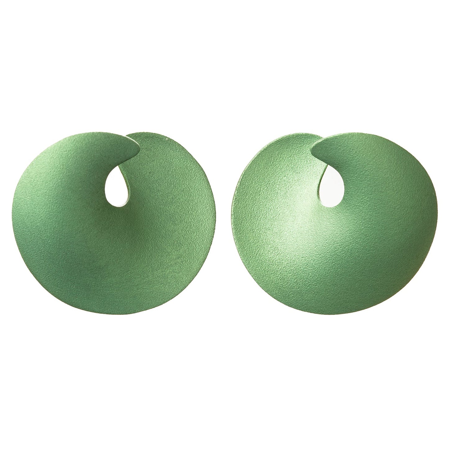JAR - Green Aluminum Gold Valerie Clip Earrings