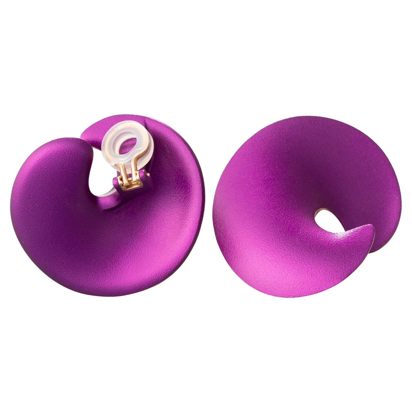 JAR - Magenta Aluminum Gold Valerie Clip Earrings