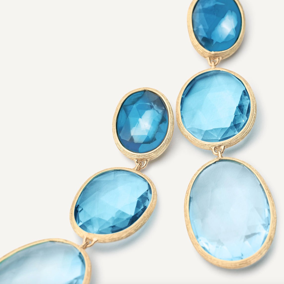 Marco Bicego - Multicolored Blue Topaz Lunaria 3 - Drop Earrings
