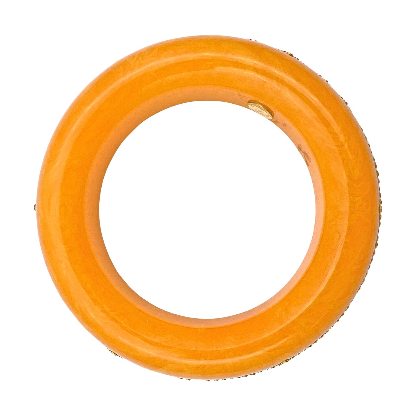 Mark Davis - Estate Orange Bakelite Yellow Sapphire Bangle