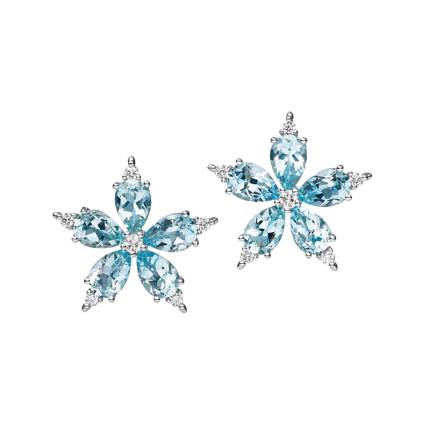 Paul Morelli - Aquamarine Diamond Stellanise Stud Earrings