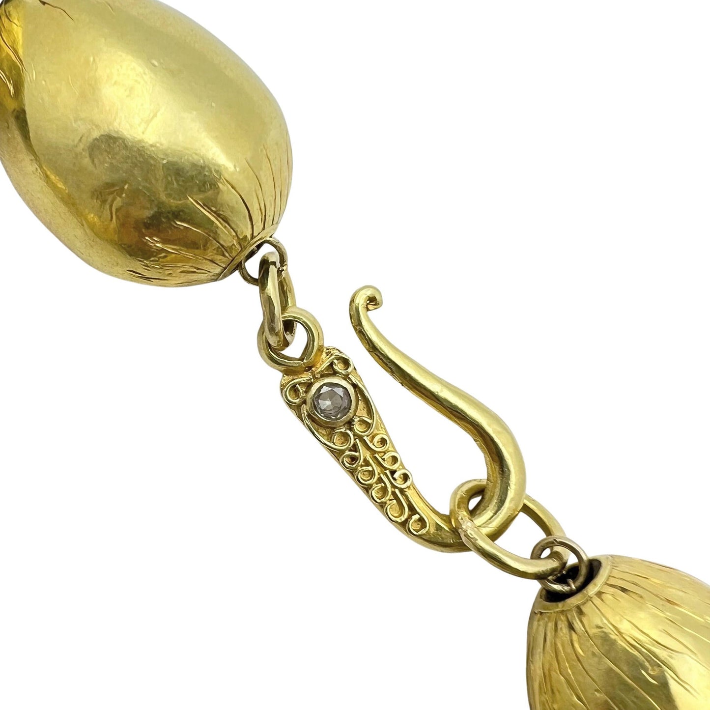 Peggy Guinness - Gold & Silver Gem - Set Bead Necklace