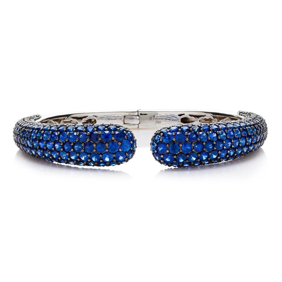 Piranesi - Blue Sapphire Domed Cuff Bracelet